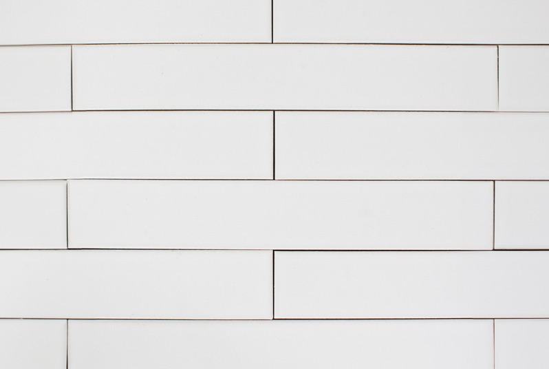 Plaqueta cerámica - Blanco - Thin Brick Mora