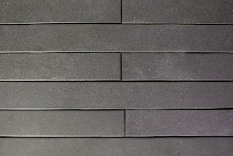 Nero Thin Brick Mora - Plaqueta cerámica larga negra