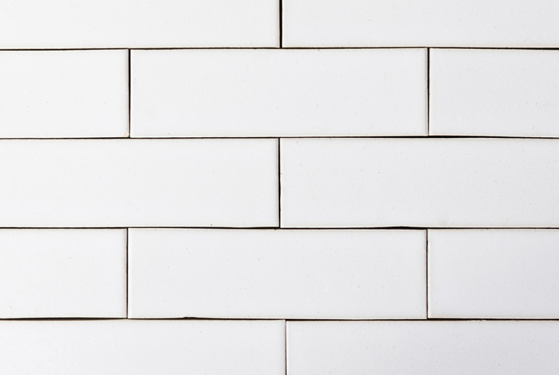 Plaqueta cerámica esmaltada blanca - Glaced Thin Brick Mora