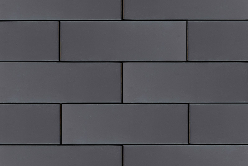 Plaqueta cerámica esmaltada negra - Glaced Thin Brick Mora