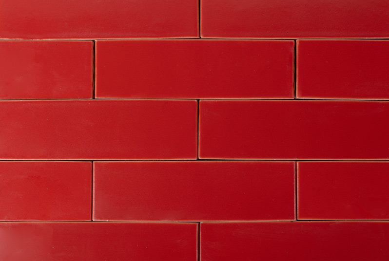 Plaqueta cerámica esmaltada roja - Glaced Thin Brick Mora