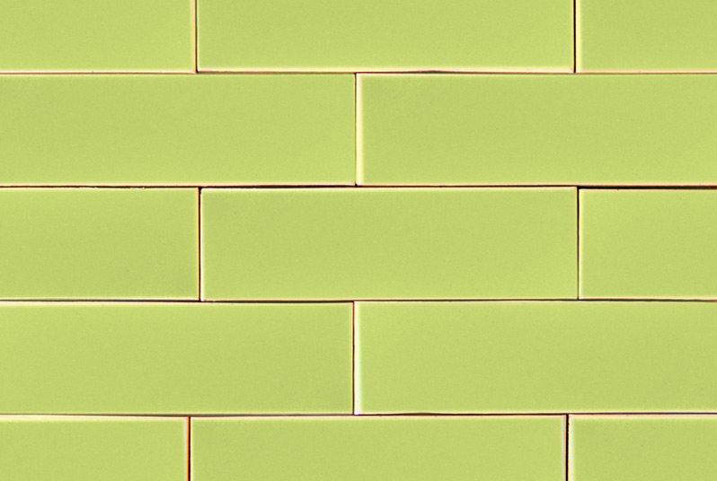 Plaqueta cerámica esmaltada verde - Glaced Thin Brick Mora